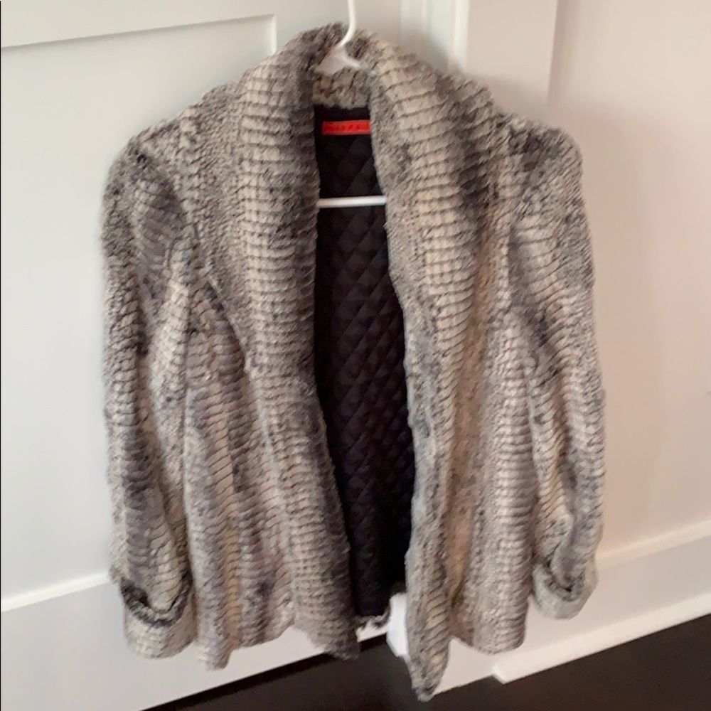 Alice and Olivia faux fur coat